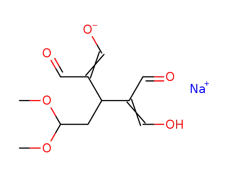Pentanedial,3-(2,2-dimethoxyethyl)-2,4-bis(hydroxymethylene)-, disodium salt, (2E,4E)-(9CI)