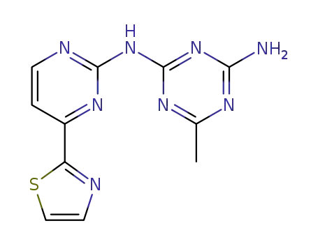 6-methyl-N2-(4-(thiazol-2-yl)pyrimidin-2-yl)-1,3,5-triazine-2,4-diamine