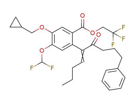 2,2,2-trifluoroethyl 5-(cyclopropylmethoxy)-4-(difluoromethoxy)-2-(6-oxo-9-phenylnon-4-en-5-yl)benzoate