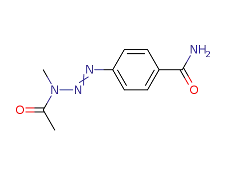 Molecular Structure of 84781-99-7 (Benzamide, 4-(3-acetyl-3-methyl-1-triazenyl)-)