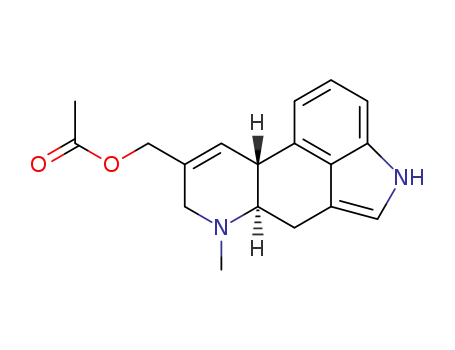 Molecular Structure of 5080-45-5 (Ergoline-8-methanol, 8,9-didehydro-6-methyl-, acetate (ester))