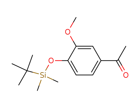 Molecular Structure of 132255-78-8 (Ethanone, 1-[4-[[(1,1-dimethylethyl)dimethylsilyl]oxy]-3-methoxyphenyl]-)