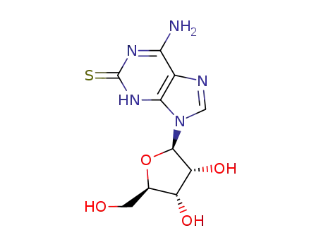6-Amino-9-[(2R,3R,4S,5R)-3,4-dihydroxy-5-(hydroxymethyl)oxolan-2-yl]-1H-purine-2-thione cas no. 43157-50-2 98%