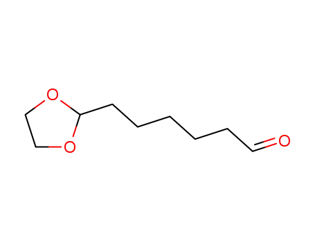Molecular Structure of 91873-94-8 (1,3-Dioxolane-2-hexanal)