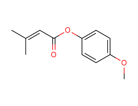 Molecular Structure of 84346-76-9 (2-Butenoic acid, 3-methyl-, 4-methoxyphenyl ester)