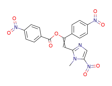 Molecular Structure of 92478-52-9 (Benzenemethanol,
a-[(1-methyl-5-nitro-1H-imidazol-2-yl)methylene]-4-nitro-,
4-nitrobenzoate (ester))