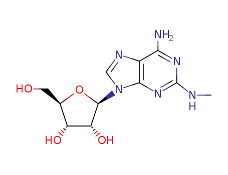Molecular Structure of 13364-95-9 (2-(methylamino)adenosine)
