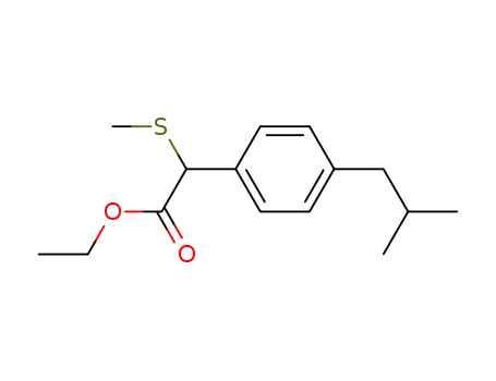 ethyl α-methylthio-(p-isobutylphenyl)acetate