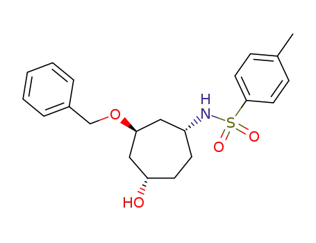N-((1R,3S,5S)-3-Benzyloxy-5-hydroxy-cycloheptyl)-4-methyl-benzenesulfonamide