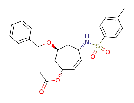 Acetic acid (1R,4S,6S)-6-benzyloxy-4-(toluene-4-sulfonylamino)-cyclohept-2-enyl ester