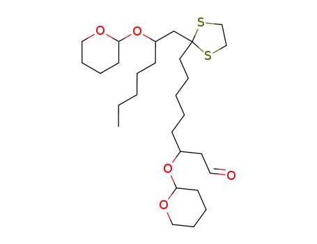 3-(Tetrahydro-pyran-2-yloxy)-8-{2-[2-(tetrahydro-pyran-2-yloxy)-heptyl]-[1,3]dithiolan-2-yl}-octanal