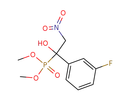 Molecular Structure of 138479-41-1 (Phosphonic acid, [1-(3-fluorophenyl)-1-hydroxy-2-nitroethyl]-, dimethyl
ester)
