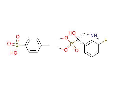 Phosphonic acid, [2-amino-1-(3-fluorophenyl)-1-hydroxyethyl]-, dimethyl
ester, 4-methylbenzenesulfonate (salt)