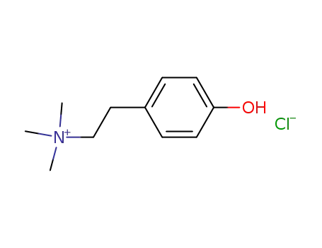 Molecular Structure of 3761-58-8 (2-(4-hydroxyphenyl)-N,N,N-trimethylethanaminium)