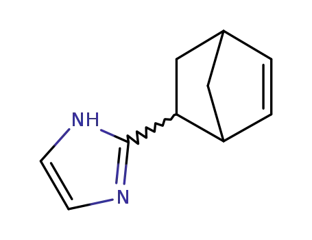 Molecular Structure of 91937-77-8 (1H-Imidazole, 2-bicyclo[2.2.1]hept-5-en-2-yl-)