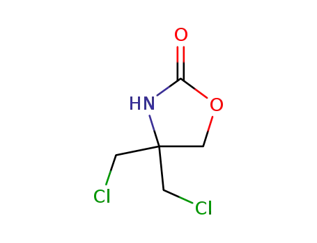 Molecular Structure of 84298-23-7 (4,4-bis(chloromethyl)-1,3-oxazolidin-2-one)