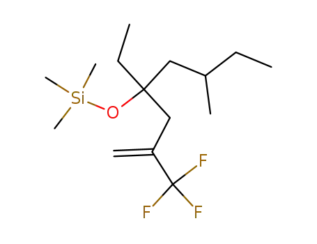 Molecular Structure of 91258-22-9 (Silane,
[[1-ethyl-3-methyl-1-[2-(trifluoromethyl)-2-propenyl]pentyl]oxy]trimethyl-)