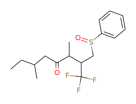 Molecular Structure of 100422-26-2 (4-Octanone, 1,1,1-trifluoro-3,6-dimethyl-2-[(phenylsulfinyl)methyl]-)