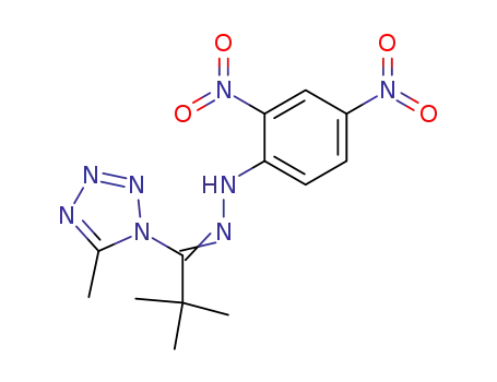 Molecular Structure of 114064-55-0 (1H-Tetrazole,
1-[1-[(2,4-dinitrophenyl)hydrazono]-2,2-dimethylpropyl]-5-methyl-)