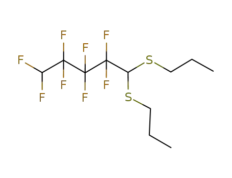 Molecular Structure of 143466-92-6 (Pentane, 1,1,2,2,3,3,4,4-octafluoro-5,5-bis(propylthio)-)