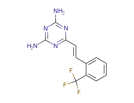 1,3,5-Triazine-2,4-diamine, 6-[2-[2-(trifluoromethyl)phenyl]ethenyl]-, (E)-