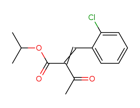Molecular Structure of 139471-96-8 (Butanoic acid, 2-[(2-chlorophenyl)methylene]-3-oxo-, 1-methylethyl ester)
