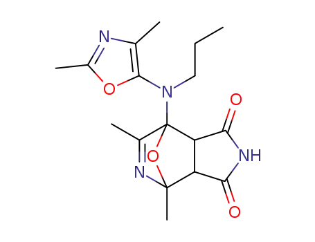 1-[(2,4-Dimethyl-oxazol-5-yl)-propyl-amino]-7,9-dimethyl-10-oxa-4,8-diaza-tricyclo[5.2.1.02,6]dec-8-ene-3,5-dione