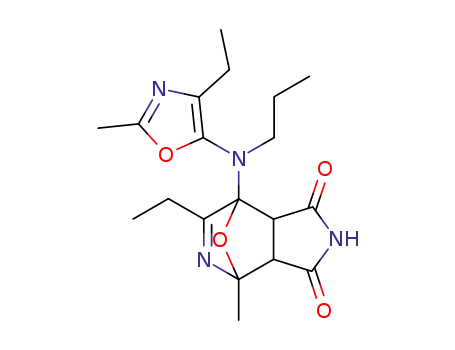 9-Ethyl-1-[(4-ethyl-2-methyl-oxazol-5-yl)-propyl-amino]-7-methyl-10-oxa-4,8-diaza-tricyclo[5.2.1.02,6]dec-8-ene-3,5-dione