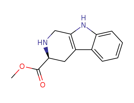 Molecular Structure of 79815-18-2 ((S)-2,3,4,9-Tetrahydro-1H-pyridol[3,4-b]-3-indolecarboxylic acid methyl ester)