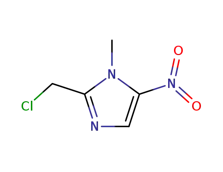 Molecular Structure of 6905-07-3 (2-(chloroMethyl)-1-Methyl-5-nitro-1H-iMidazole)