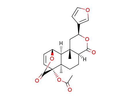 (12S)-4-acetoxy-15,16-epoxy-1β,12-dihydroxy-5,9-dimethyl-17,18-dinor-9βH,10α-labda-2,13(16),14-triene-19,20-dioic acid-19=>1;20=>12-dilactone
