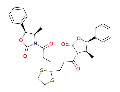 <4R-<3(4R*,5S*),4α,5α>>-3,3'-<1,3-Dithiolan-2-ylidenebis(1-oxo-3,1-propanediyl)>bis<4-methyl-5-phenyl-2-oxazolidinone>