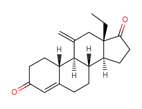Molecular Structure of 54024-17-8 (18-Methyl-11-methyleneestr-4-ene-3,17-dione)