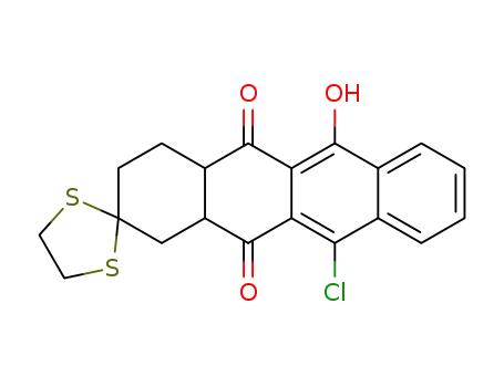 12-chloro-9,9-ethylenedithio-5-hydroxy-6a,7,8,9,10,10a-hexahydronaphthacene-6,11-dione