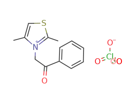 2,4-dimethyl-3-phenacylthiazol-3-ium perchlorate