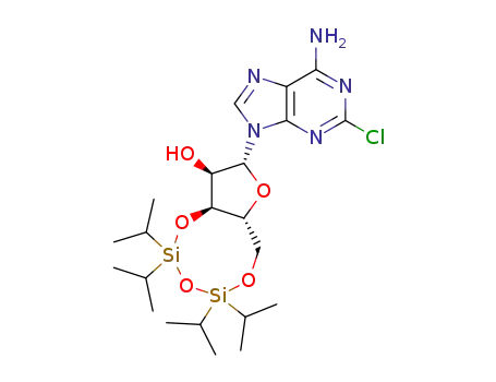 (6aR,8R,9R,9aS)-8-(6-amino-2-chloro-9H-purin-9-yl)-2,2,4,4-tetraisopropyltetrahydro-6H-furo[3,2-f][1,3,5,2,4]trioxadisilocin-9-ol