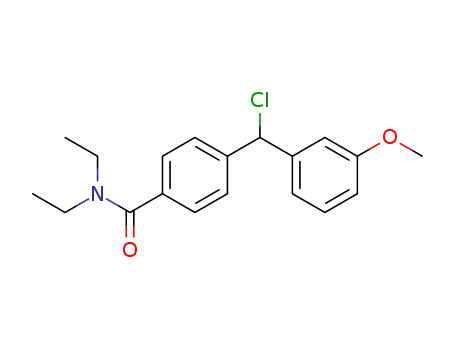 Molecular Structure of 186094-10-0 (RAC-4-(3'-METHOXY-A-CHLOROBENZYL)-N,N-DIETHYLBENZAMIDE)