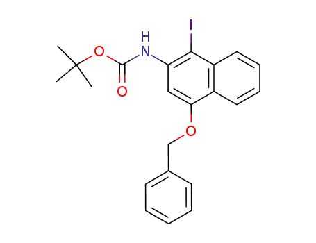 Carbamic acid, [1-iodo-4-(phenylmethoxy)-2-naphthalenyl]-,
1,1-dimethylethyl ester