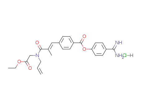 N-allyl-N-<4-<(4-amidinophenoxy)carbonyl>-α-methylcinnamoyl>glycine ethyl ester hydrochloride
