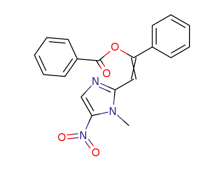 Molecular Structure of 35636-14-7 (Benzenemethanol, a-[(1-methyl-5-nitro-1H-imidazol-2-yl)methylene]-,
benzoate (ester))