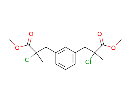 2-Chloro-3-[3-(2-chloro-2-methoxycarbonyl-propyl)-phenyl]-2-methyl-propionic acid methyl ester