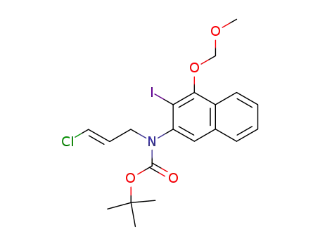 ((E)-3-Chloro-allyl)-(3-iodo-4-methoxymethoxy-naphthalen-2-yl)-carbamic acid tert-butyl ester