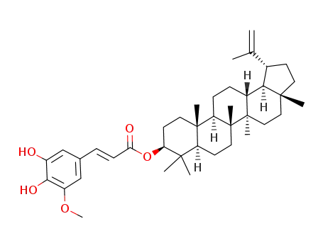 (E)-3-(3,4-Dihydroxy-5-methoxy-phenyl)-acrylic acid (1R,3aR,5aR,5bR,7aR,9S,11aR,11bR,13aR,13bR)-1-isopropenyl-3a,5a,5b,8,8,11a-hexamethyl-icosahydro-cyclopenta[a]chrysen-9-yl ester
