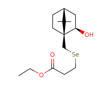 3-((1S,2R,4R)-2-Hydroxy-7,7-dimethyl-bicyclo[2.2.1]hept-1-ylmethylselanyl)-propionic acid ethyl ester