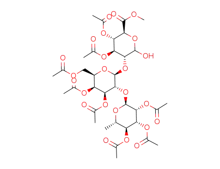 methyl O-(2,3,4-tri-O-acetyl-α-L-rhamnopyranosyl)-(1->2)-3,4,6-tri-O-acetyl-β-D-galactopyranosyl-(1->2)-3,4-di-O-acetyl-α-D-glucopyranuronate