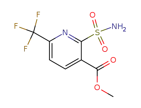 Molecular Structure of 144740-59-0 (methyl 2-aminosulfonyl-6-(trifluoromethyl)pyridine-3-c arboxylate)