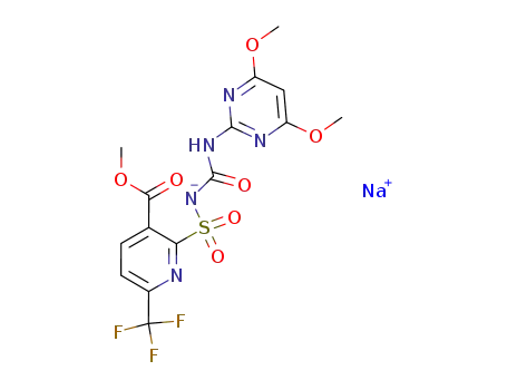 3-Pyridinecarboxylic acid, 2-[[[[(4,6-dimethoxy-2-pyrimidinyl)amino]carbonyl]amino]sulfonyl]-6-(trifluoromethyl)-, methyl ester, sodium salt (1:1)