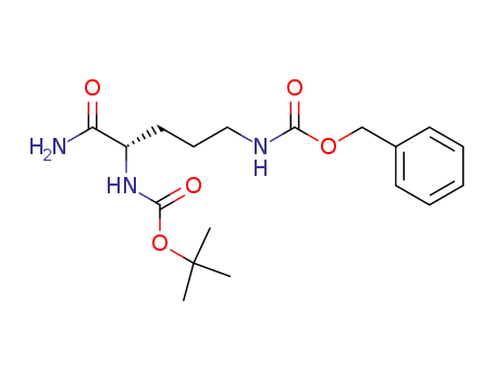 Carbamic acid,
[(1S)-1-(aminocarbonyl)-4-[[(phenylmethoxy)carbonyl]amino]butyl]-,
1,1-dimethylethyl ester