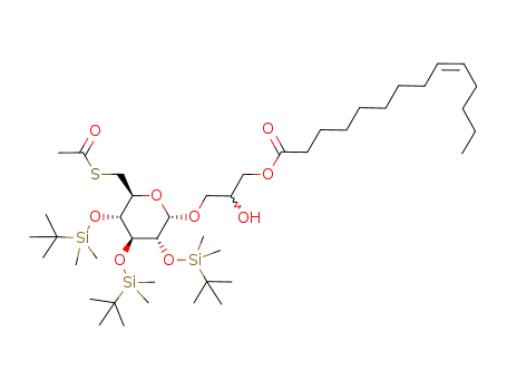 3-O-[2,3,4-tri-O-(tert-butyldimethylsilyl)-6-deoxy-6-thioacetyl-α-D-glucopyranosyl]-1-O-myristoleoyl-glycerol