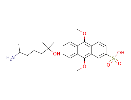 9,10-dimethoxy-anthracene-2-sulfonic acid; compound with 6-amino-2-methyl-heptan-2-ol